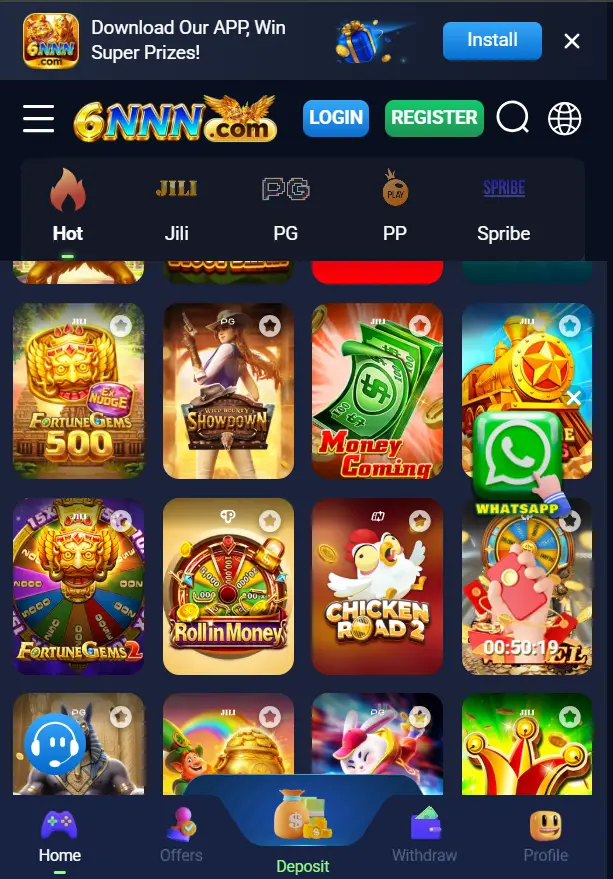 6NNN Game daily bonus and reward 