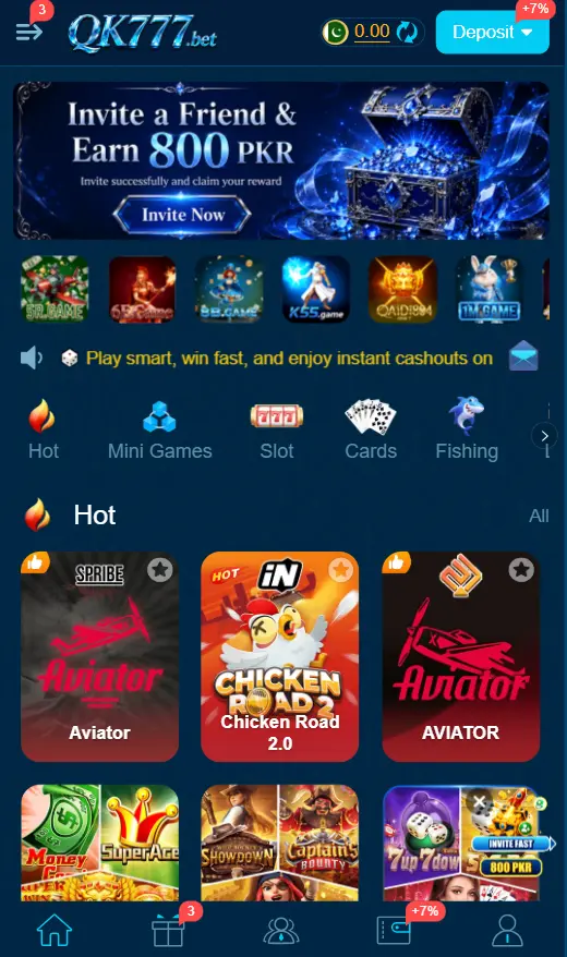 QK777.bet Game welcome bonus and daily rewards