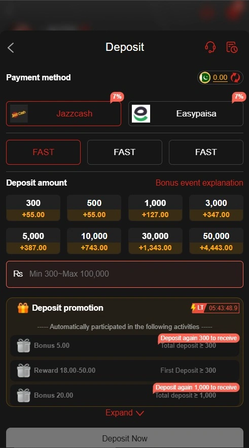 Secure transaction interface illustrating fast local payouts via JazzCash and EasyPaisa.